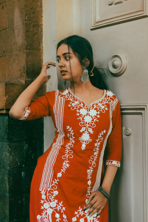 Ajrak Patch Rayon Short Top