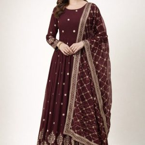 Elegant Embroidered Sequence Designer Anarkali 2 Piece Set Look gorgeous