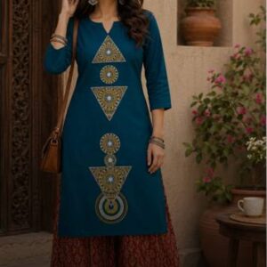 Cotton Kurti with Palazo – Stylish Printed Ethnic Co-Ord Set